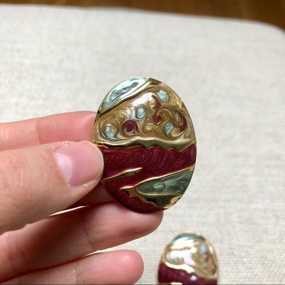 Vintage 1980s earrings - Picture 2 of 5